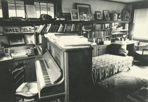 Charles Ives' composition studio, Redding, Connecticut. From the Charles Ives Papers in the Irving S. Gilmore Music Library of Yale University. PC: Lee Friedlander.